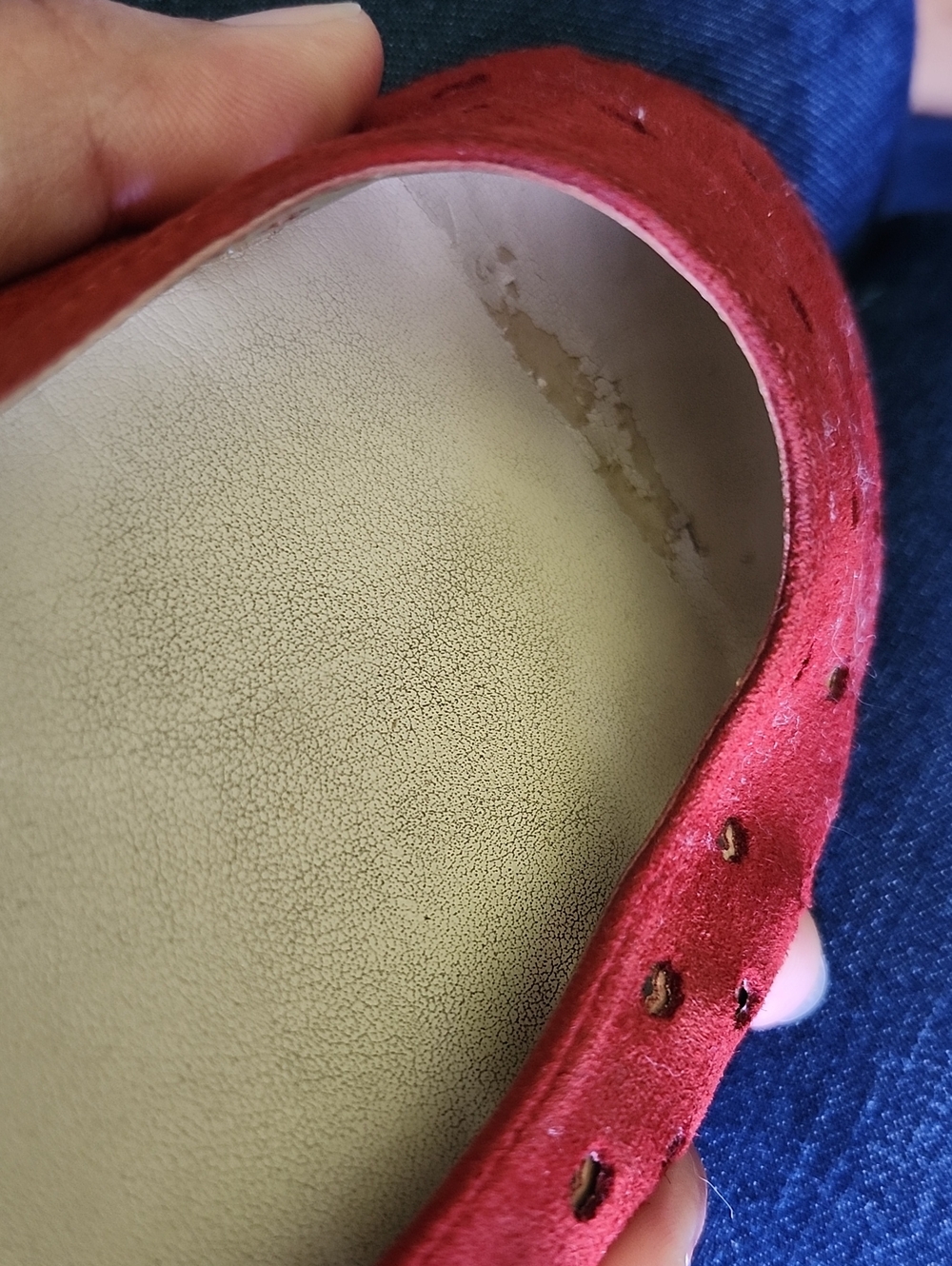 Nine West Red Suede Polka Dot Ballet Flats - Picture 11 of 11